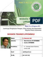 Biodata Trainers LPPOMMUI - 23 S.D 25 Agustus 2016