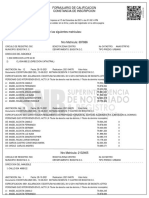 Formulario de Calificacion Constancia de Inscripcion: Con El Turno 2021-94076 Se Calificaron Las Siguientes Matriculas