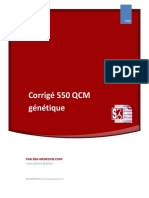 (Sba-medecine.com)Corrigé 550 QCM Génétique 2020