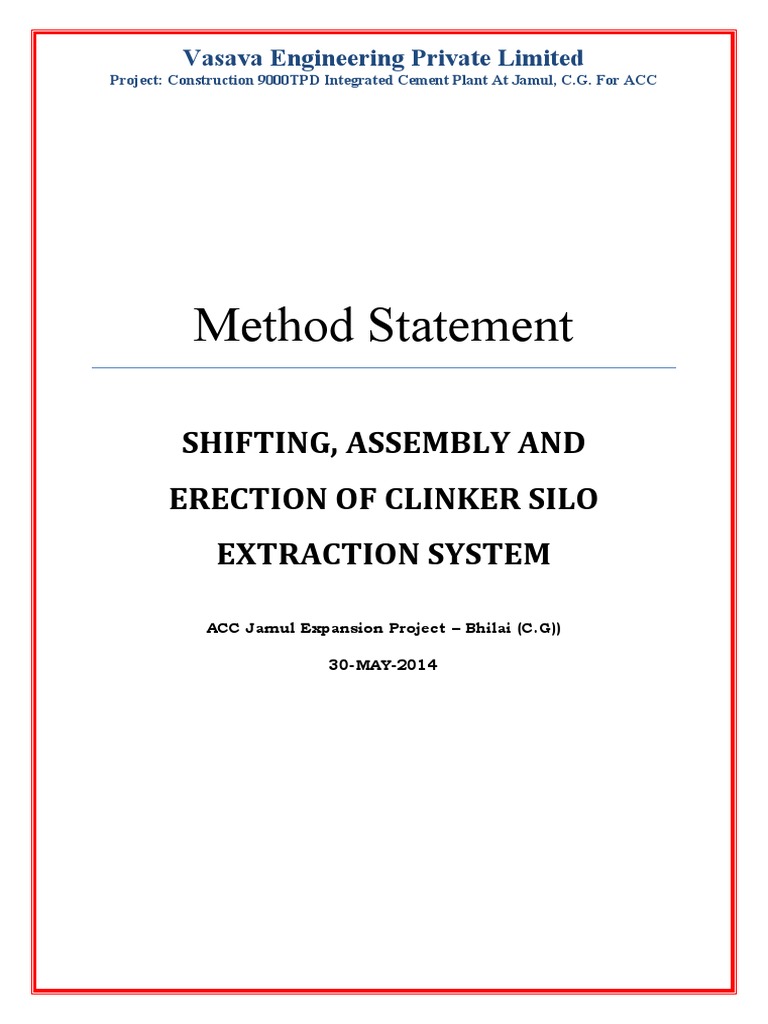 Clinker Silo Extraction Erection Method | PDF | Welding | Construction