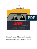 Shashvat Kapadia Direction Process Note Play JAM