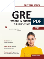 GRE Words in Context The Complete List - 2022 - Sample