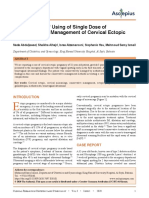 Effectiveness of Using of Single Dose of Methotrexate in Management of Cervical Ectopic Pregnancy