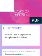 Laws of Exponent: Presenter Name