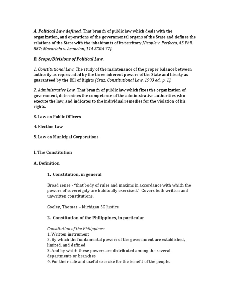 Overview of Political Law and Constitution | PDF | Initiative ...