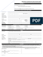 Individual Certificate Application Form: Instructions