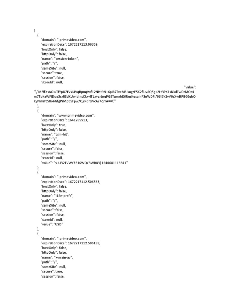 Amazon Prime Cookies PDF Data Management Databases