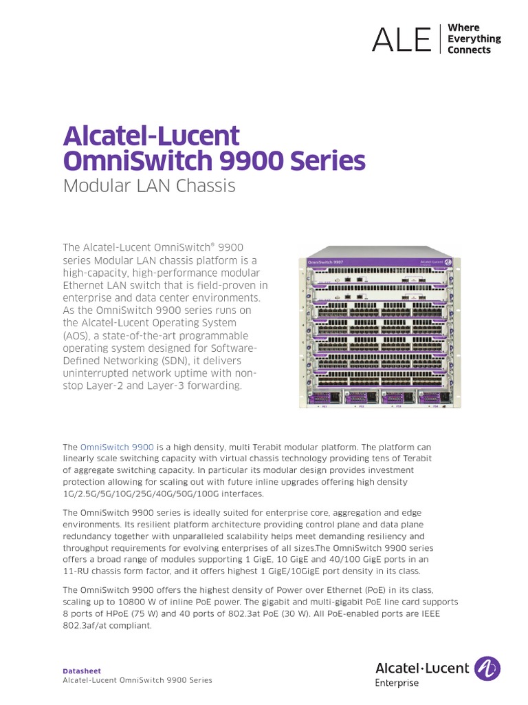 Brochure - Omniswitch 9900 Modular Lan Chassis | PDF | I Pv6 | Computer ...