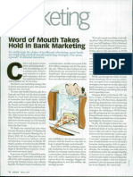 Word of Mouth Takes Hold in Bank Marketing