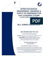 Offer For Design, Engineering, Drawing & Supply of Equipment For Gas Cleaning System