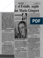 Mario Gongora: Espacio y El Estado