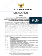 Pengumuman Bupati Nias Barat Tentang Hasil Integrasi Nilai SKD SKB Pasca Sanggah Dan Persyaratan Administrasi Usul Penetapan Nip Cpns Ta. 2021