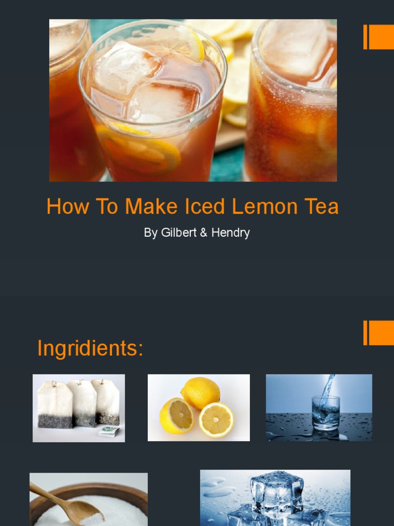 How To Make Iced Lemon Tea | PDF