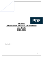BS7312A International Business Environment and Trade 2021-2022