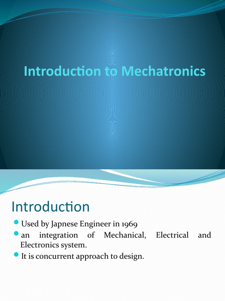 Introduction To Mechatronics PDF Electric Motor Control Theory