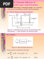 Dynamic Behavior of Closed-Loop Control Systems: 10.1 Block Diagram Representation