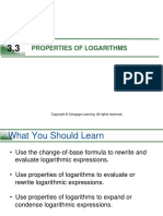 3 - 3 Proerties of Logarithms