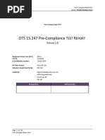 DTS 15.247 Pre-Compliance T R: EST Eport