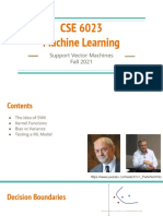 CSE 6023 Machine Learning Support Vector Machines