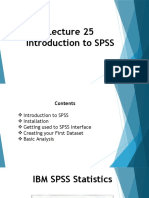Lecture 25, 26. Introduction To SPSS Part 1