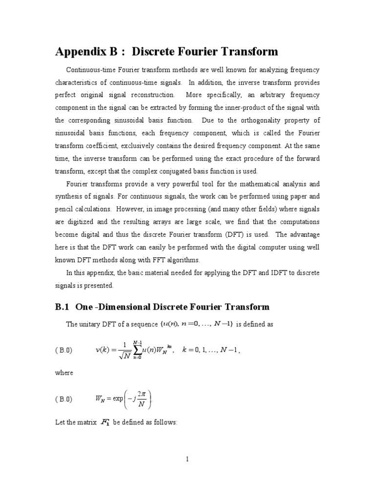 DFT Guide for Signal Processing | PDF | Discrete Fourier Transform ...