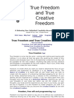 True Freedom and True Creative Freedom