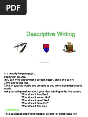 Descriptive Writing
