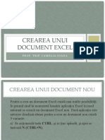 Crearea unui document Excel.introducereadatelor
