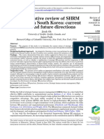 An Integrative Review of SHRM Research in South Korea: Current Status and Future Directions