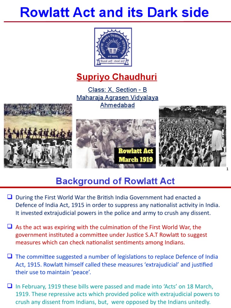 Rowlatt Act Pdf – 5 Exposing State Terror: The Rowlatt Satyagraha, 1919 ...