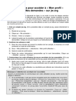 Instructions Pour Accéder À Mon Profil : Remarque À L'attention Du Secrétaire de L'assemblée