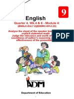 Eng9_Q4_Wk.4-6_Mod4_JudgeTheRelevanceAndWorth-of-ideas-soundness-of-authors-reasoning-and-the-effectiveness-of-the-presentation_v2.docx