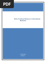 Role of Cultural Distance in International Buisiness.docx final