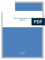 Role of Cultural Distance in International Buisiness - Docx Final