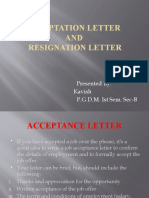 Acceptation and Reg. Letter