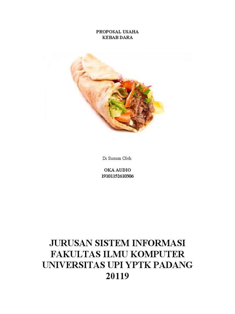 Proposal Usaha Kebab Dara Padang | PDF