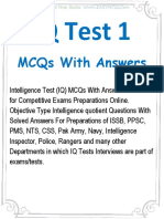 IQ Test MCQs 1