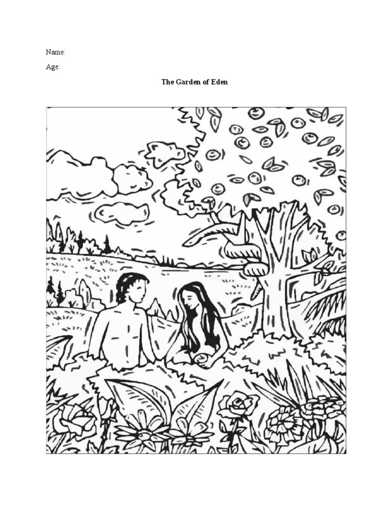 Garden of Eden Coloring Paper | PDF