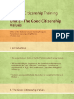 1 PLM - NSTP 1 - Unit 5 - The Good Citizenship Values SY 2021-2022
