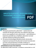 Abruptio Placentae. Apoplexia Utero-Placentară. Decolarea Prematură de Placentă Normal Inserată