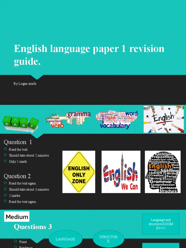 English Language Paper 1 Revision Guide | PDF | Punctuation | Communication