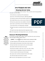 Agreement of Subject and Verb: E 1 Choosing Correct Verbs