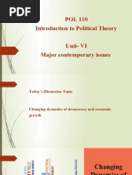 POL 110 Introduction To Political Theory Unit-VI Major Contemporary Issues