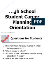 High School Student Career Planning Orientation