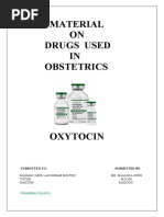 Material ON Drugs Used IN Obstetrics