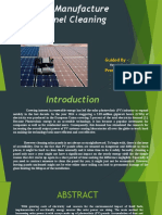 Design And Manufacture Of Solar Panel Cleaning Robot