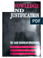 Knowledge and Justification by Prof. H.S Upadhyaya
