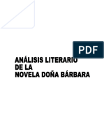 ANALISIS LITERARIO NOVELA DOÑA BARBARA