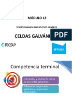 Termodinámica en procesos mineros: Celdas galvánicas