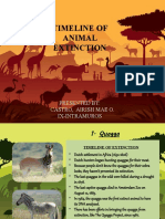 Timeline of Animal Extinction: Presented By: Castro, Airish Mae O. Ix-Intramuros